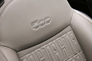 Premium interiors with soft touch seats with Fiat Monogram